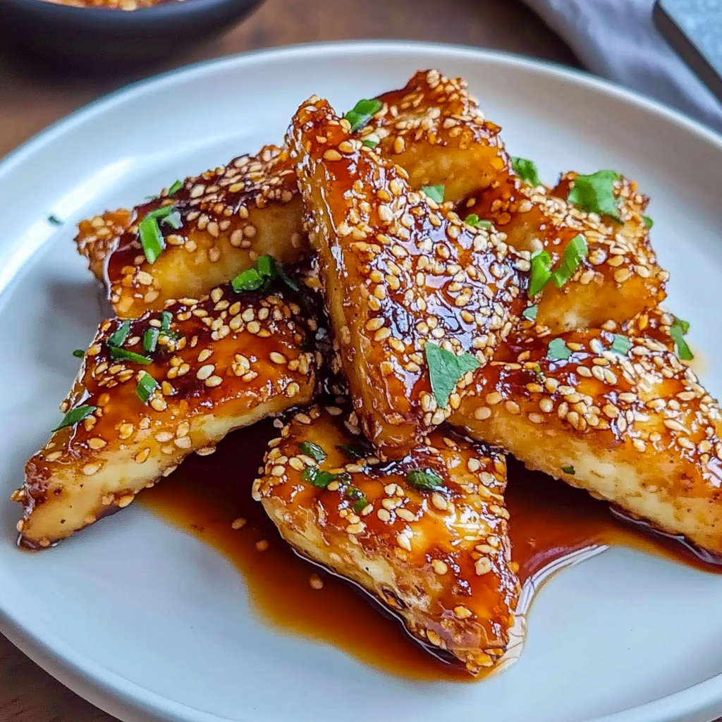 Recipe preparation for Crispy Sticky Tofu