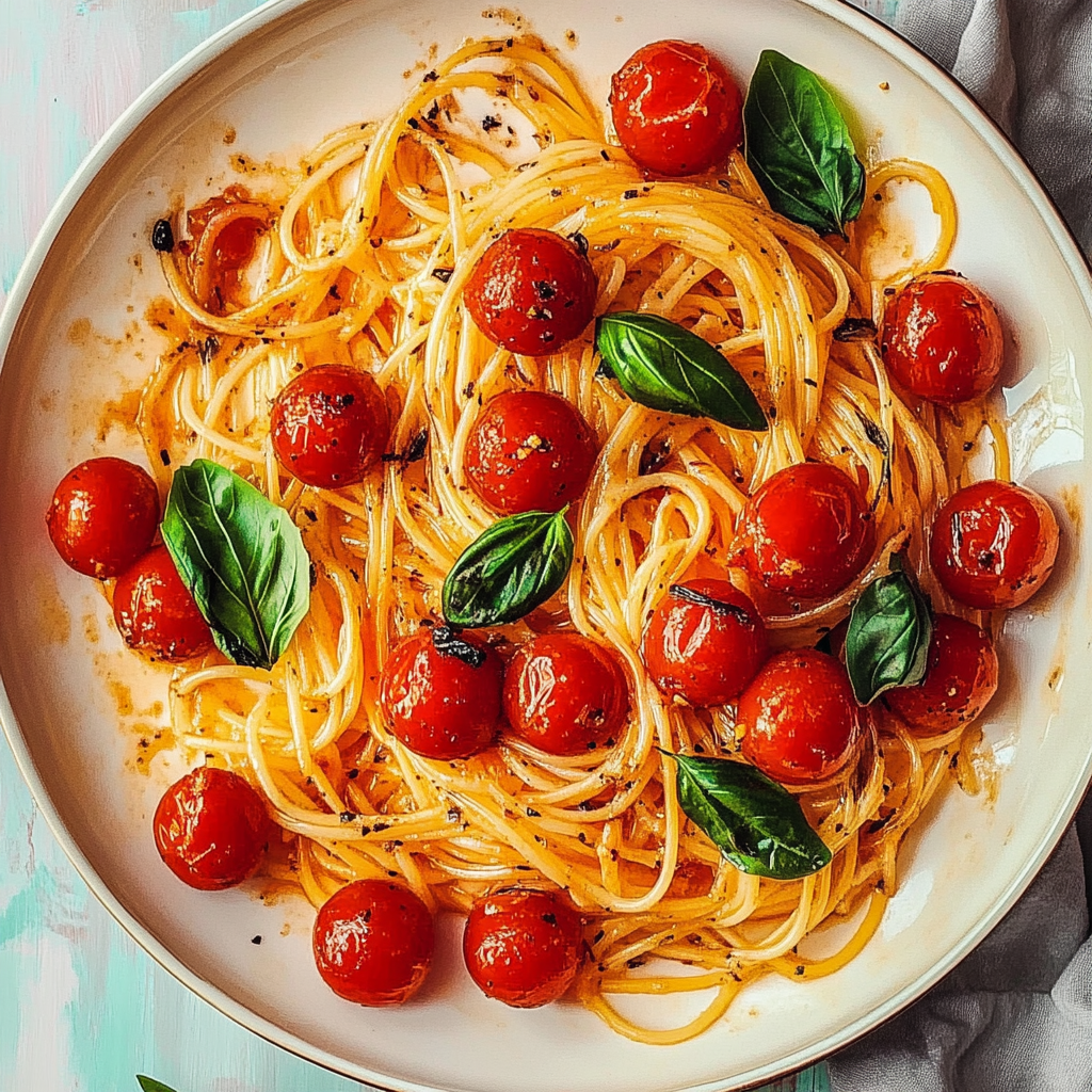 Recipe preparation for Cherry Tomato Pasta