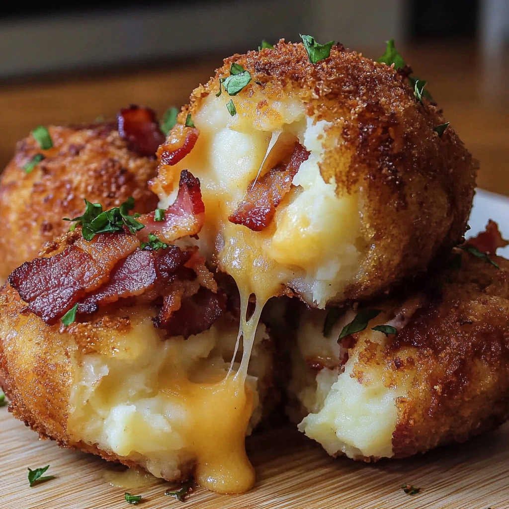 Recipe preparation for Mashed Potato Bacon Bombs