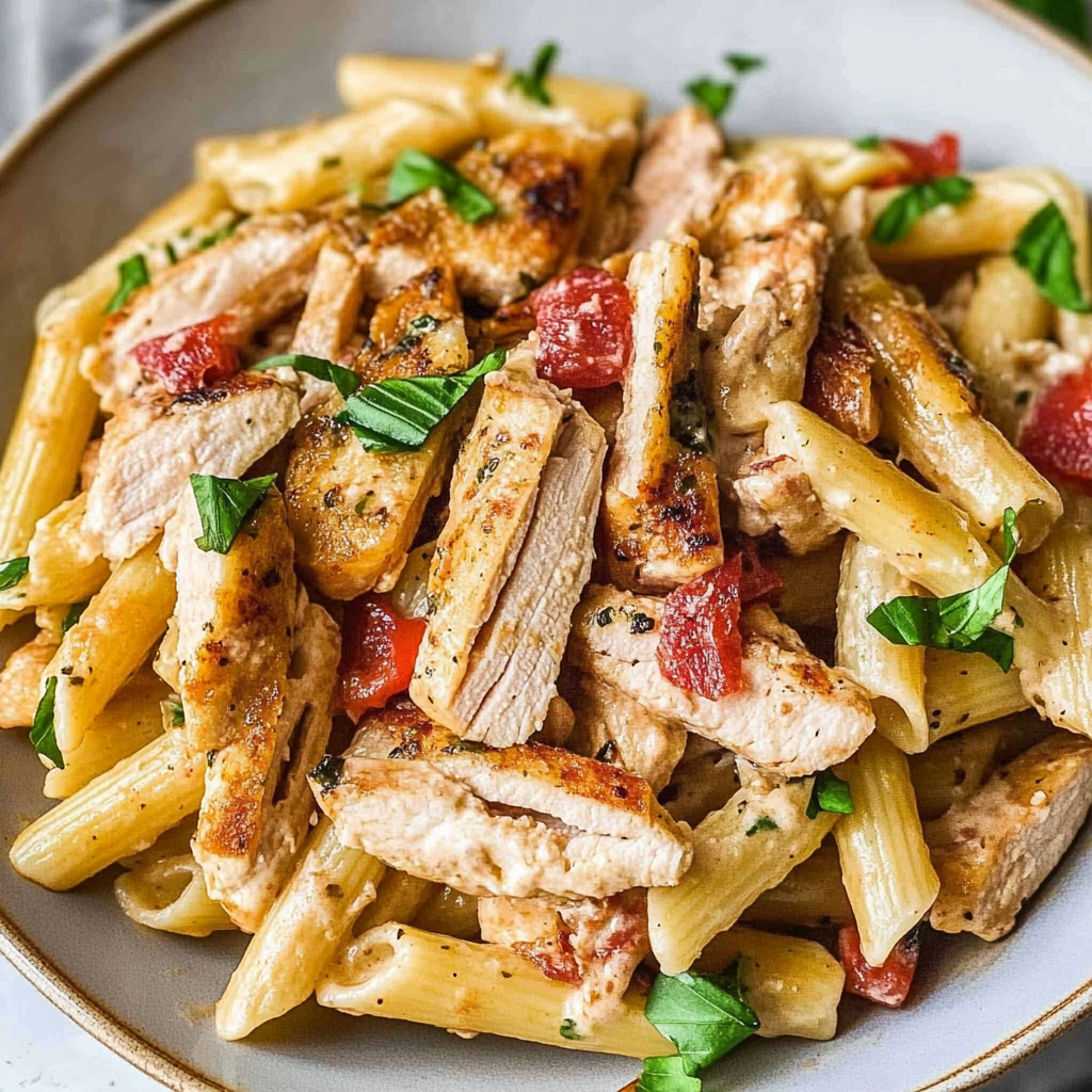 Recipe preparation for Chicken Penne Pasta