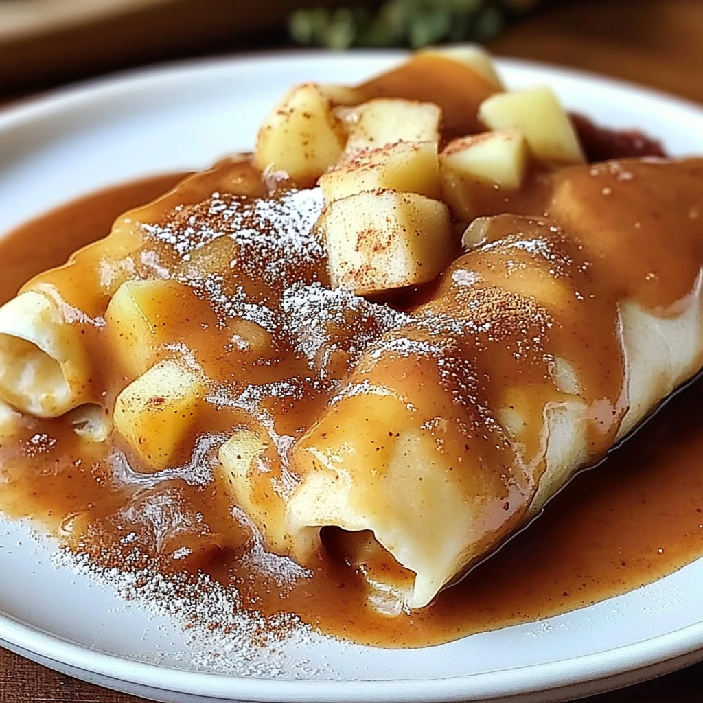 Recipe preparation for Apple Enchiladas