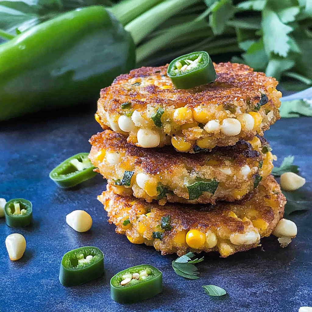 Recipe preparation for Jalapeño Corn Fritters