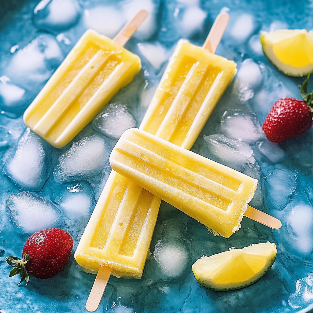 Recipe preparation for Piña Colada Popsicles