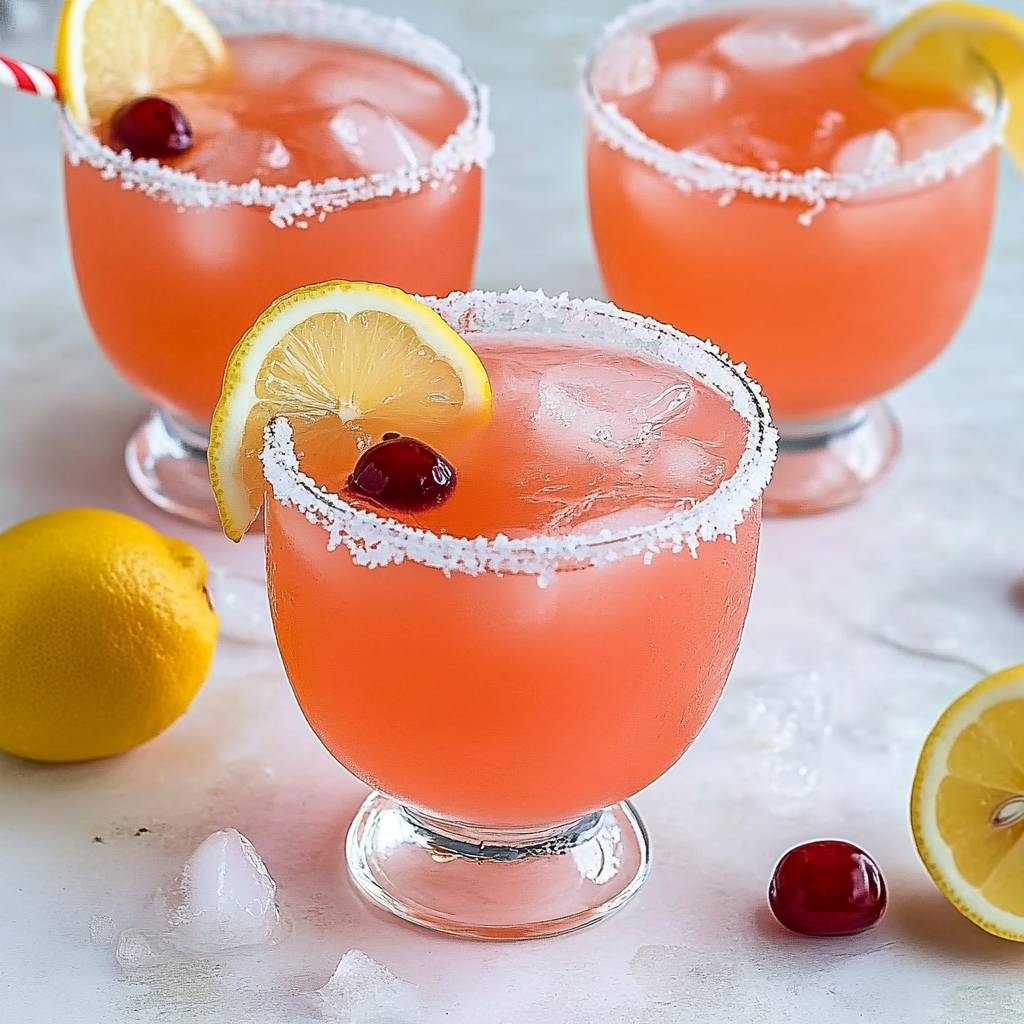 Recipe preparation for Cherry Lemonade Margaritas