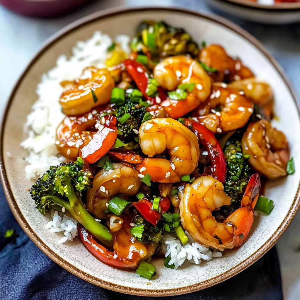 Recipe preparation for Teriyaki Shrimp Stir Fry