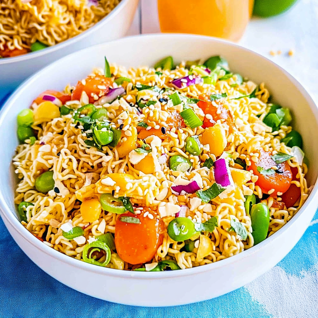 Recipe preparation for Ramen Noodle Salad