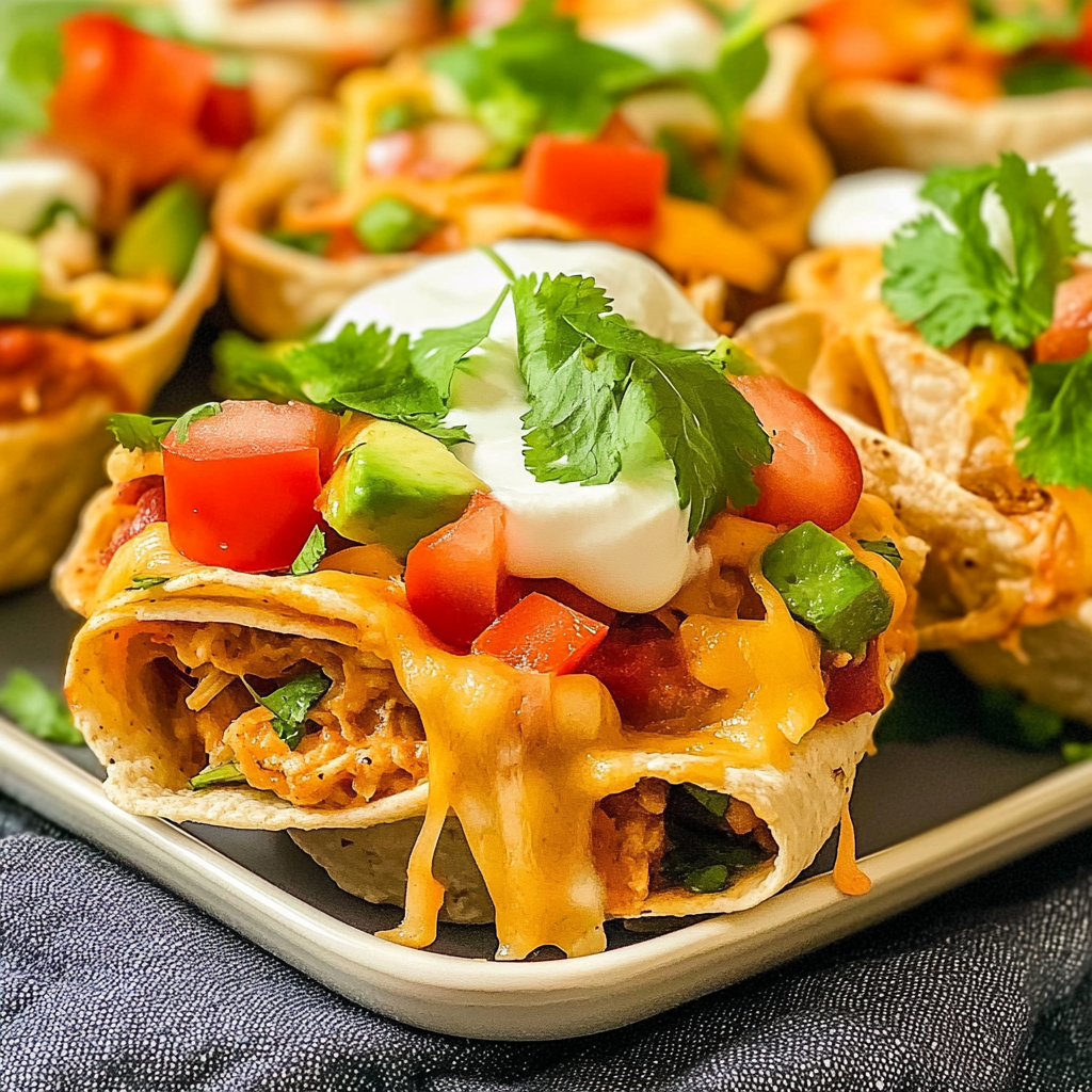 Recipe preparation for Enchilada Cups