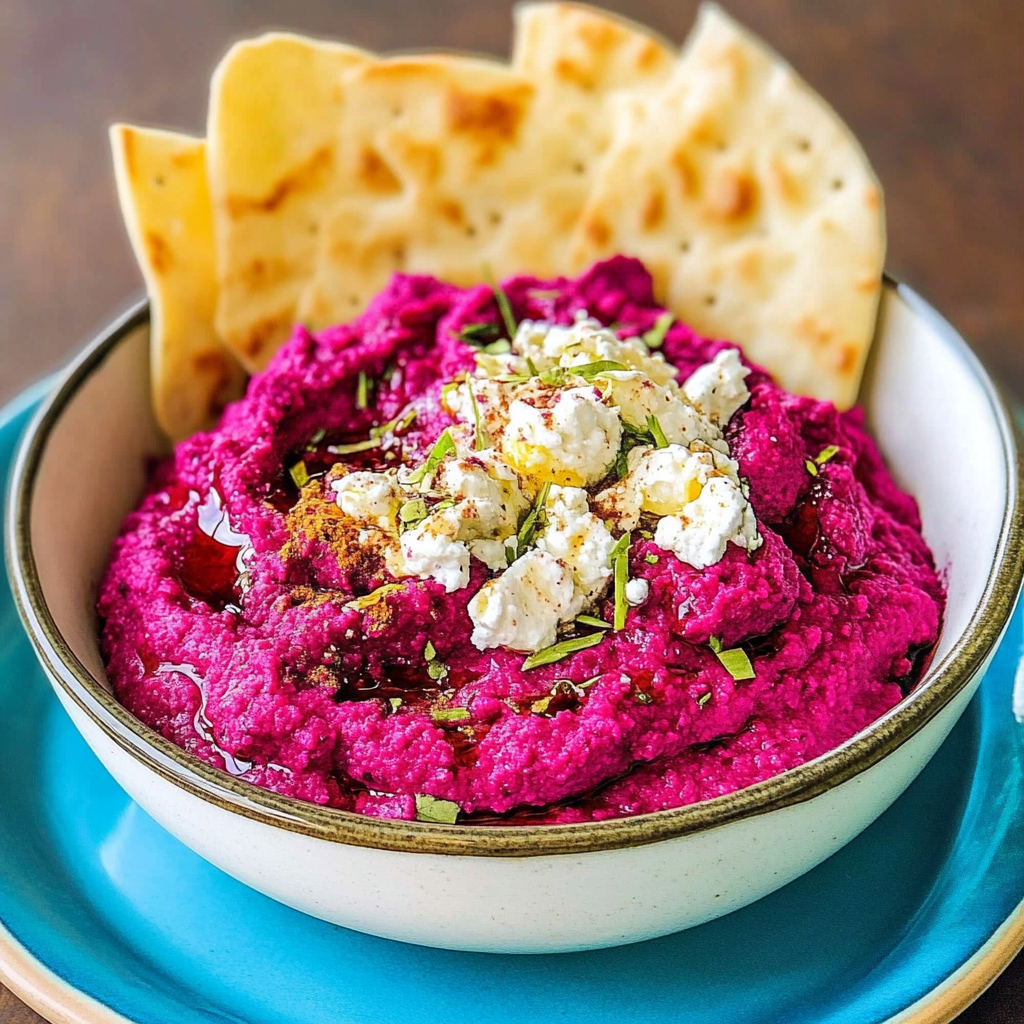 Recipe preparation for Roasted Beet Hummus