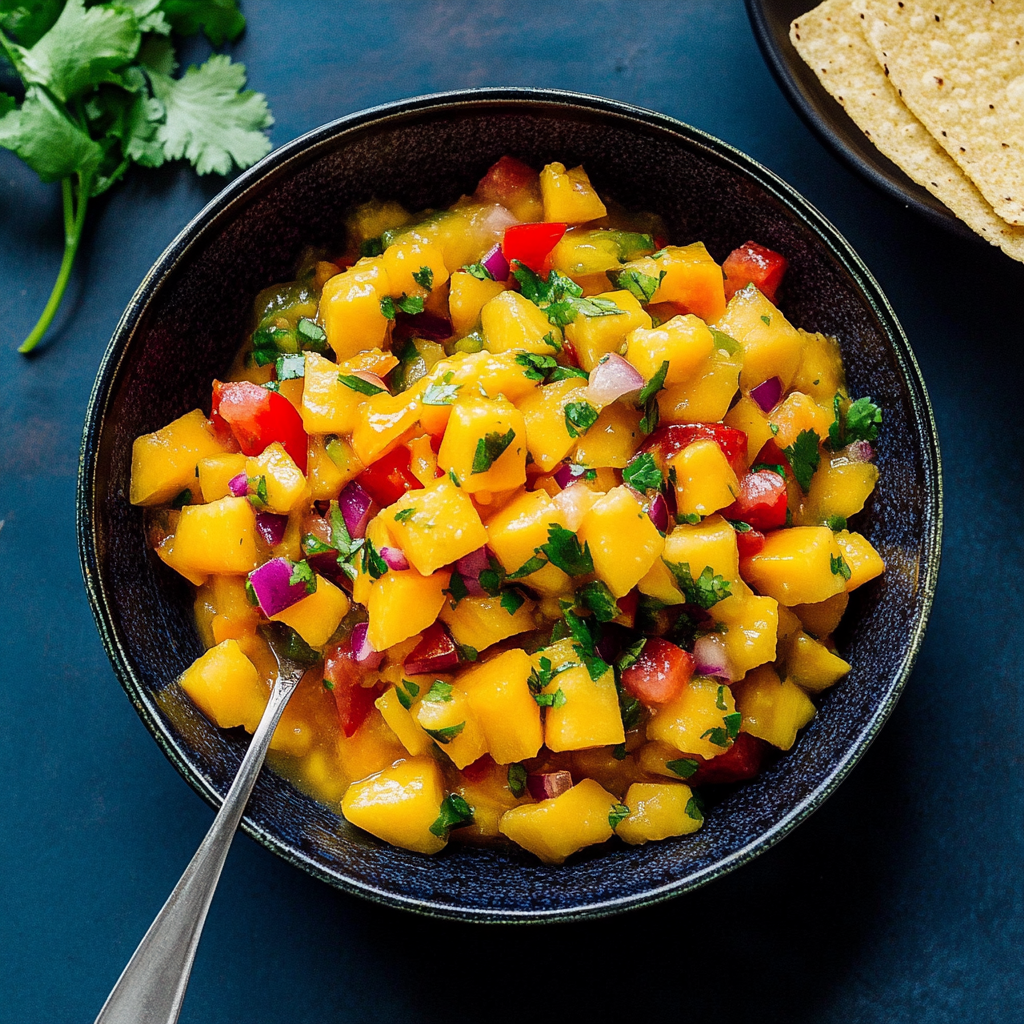 Recipe preparation for Mango Salsa