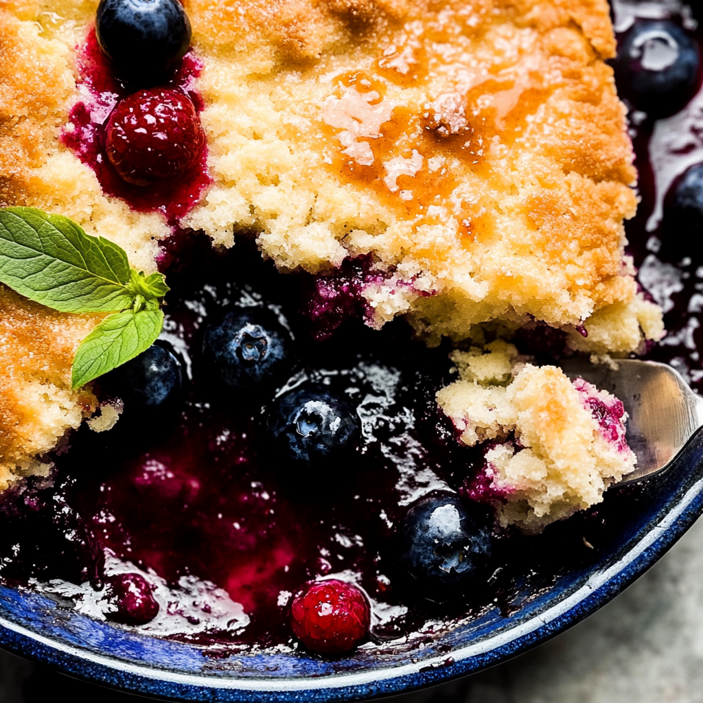 Recipe preparation for Berry Cobbler