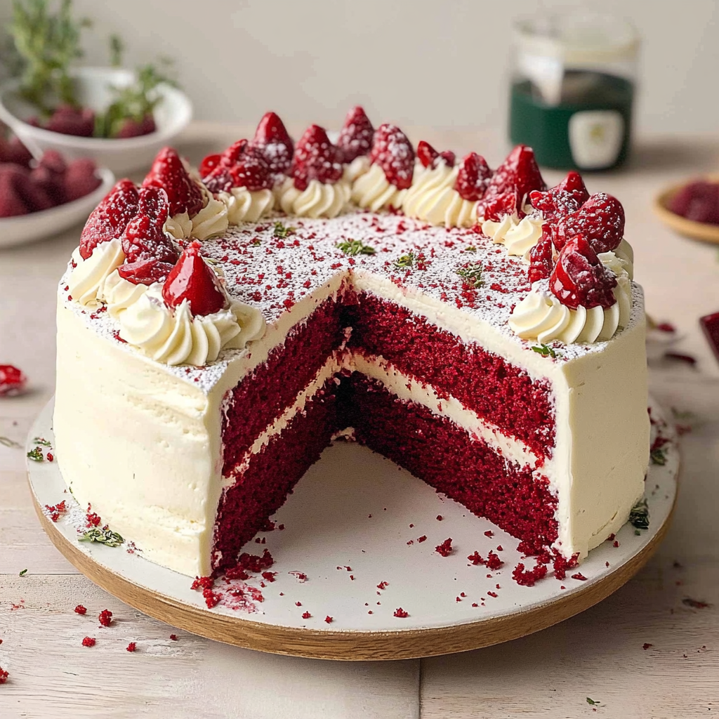 Recipe preparation for Red Velvet Cake