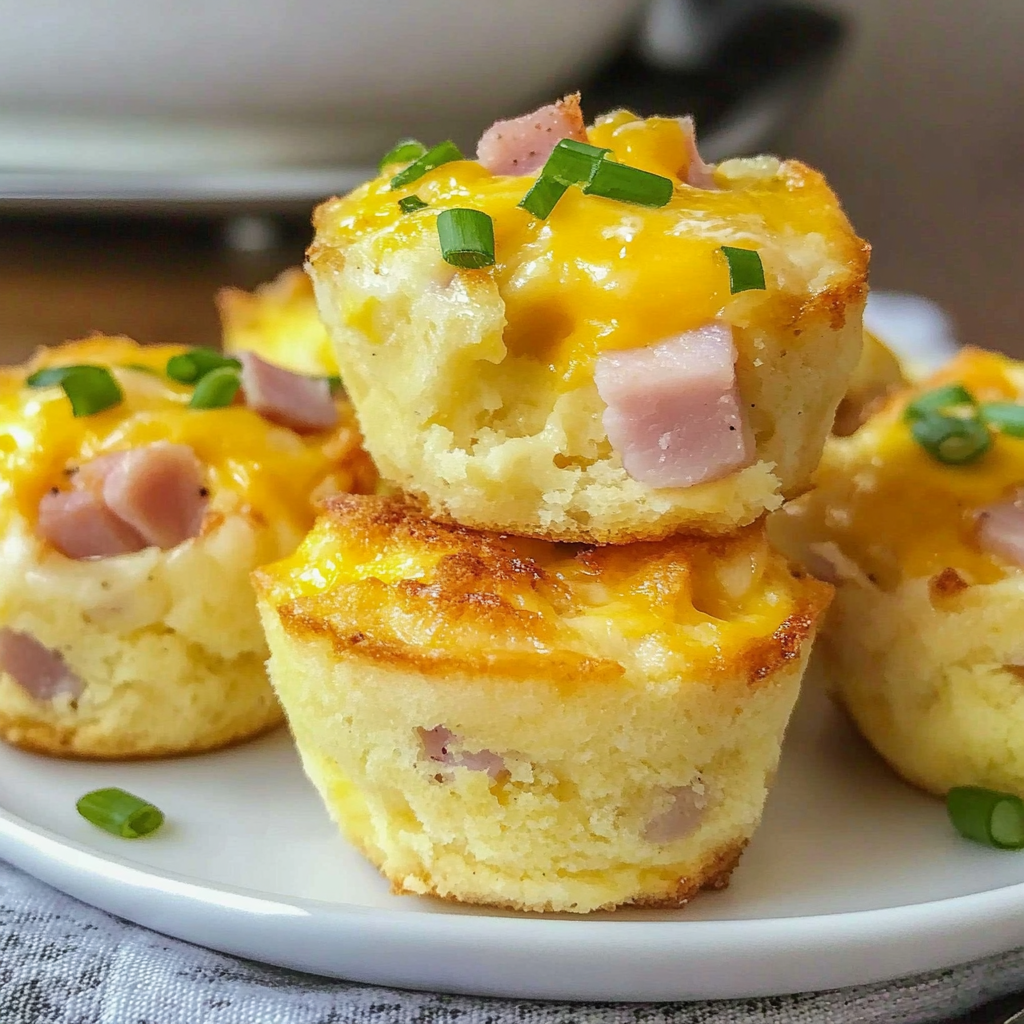 Recipe preparation for Ham and Cheese Egg Muffins