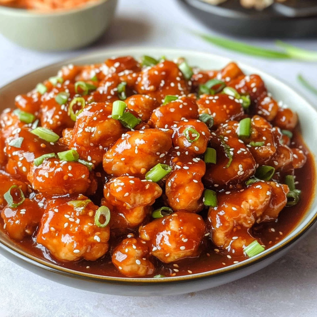 Recipe preparation for Gochujang Chicken