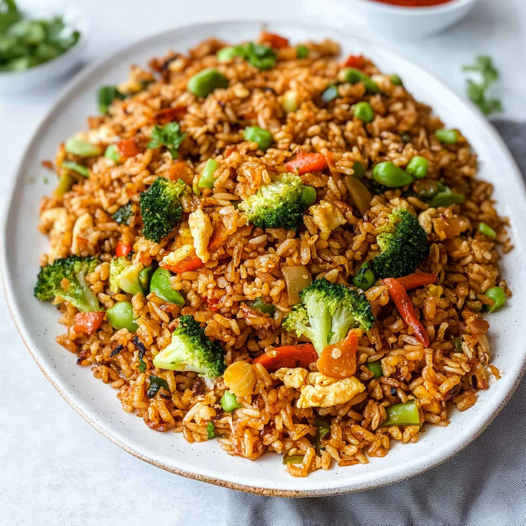 Recipe preparation for Vegetable Fried Rice