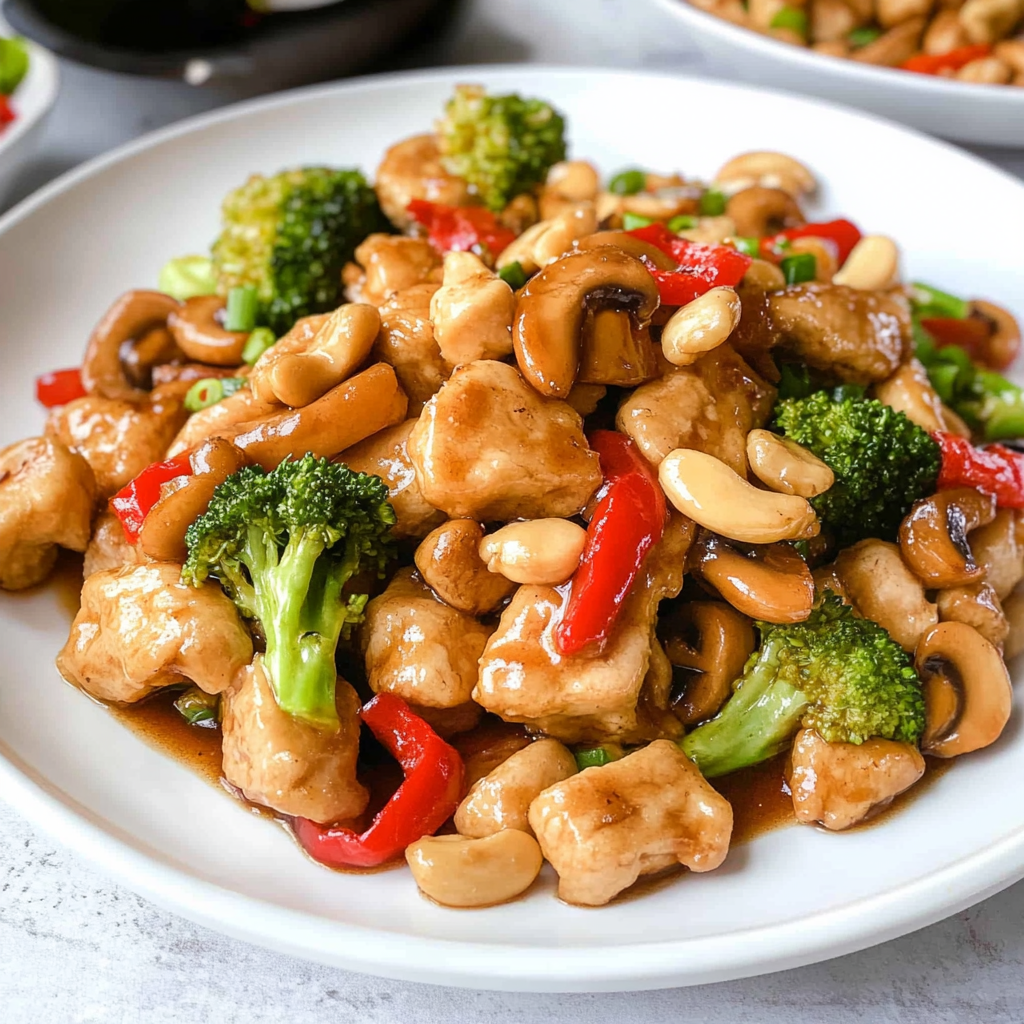 Recipe preparation for Cashew Chicken