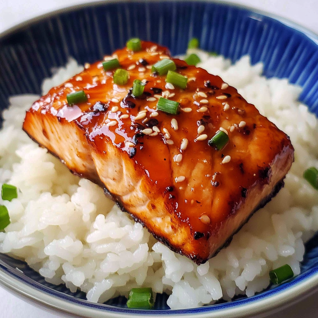 Recipe preparation for Air Fryer Teriyaki Salmon