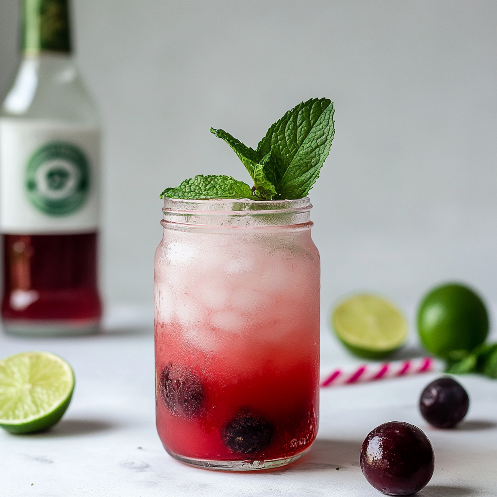 Recipe preparation for Cherry mojito recipe