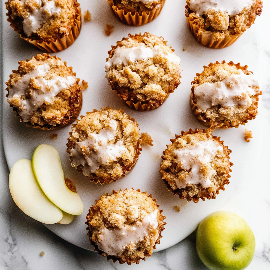 Recipe preparation for Apple Cinnamon Crumb Muffins