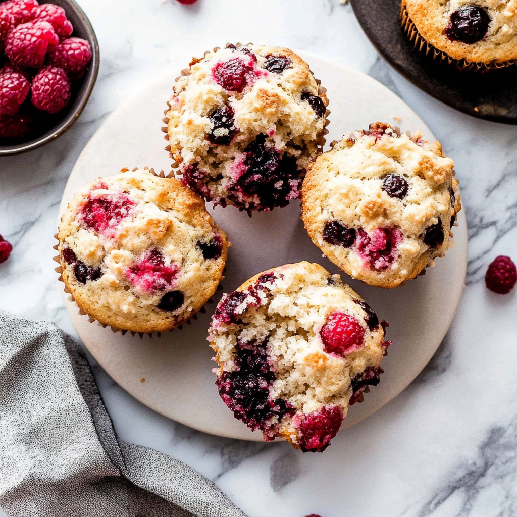 Recipe preparation for Jumbo Raspberry Chocolate Chip Muffins