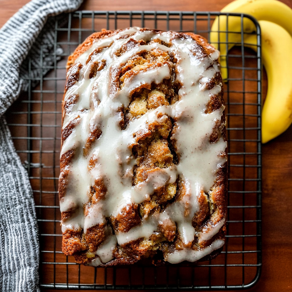 Recipe preparation for Cinnamon Swirl Banana Bread