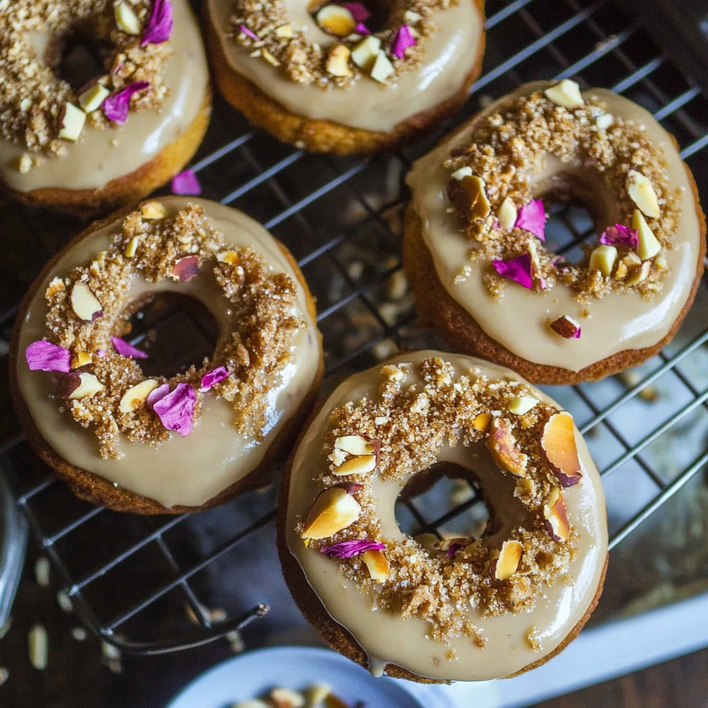 Recipe preparation for Baked banana bread almond donuts