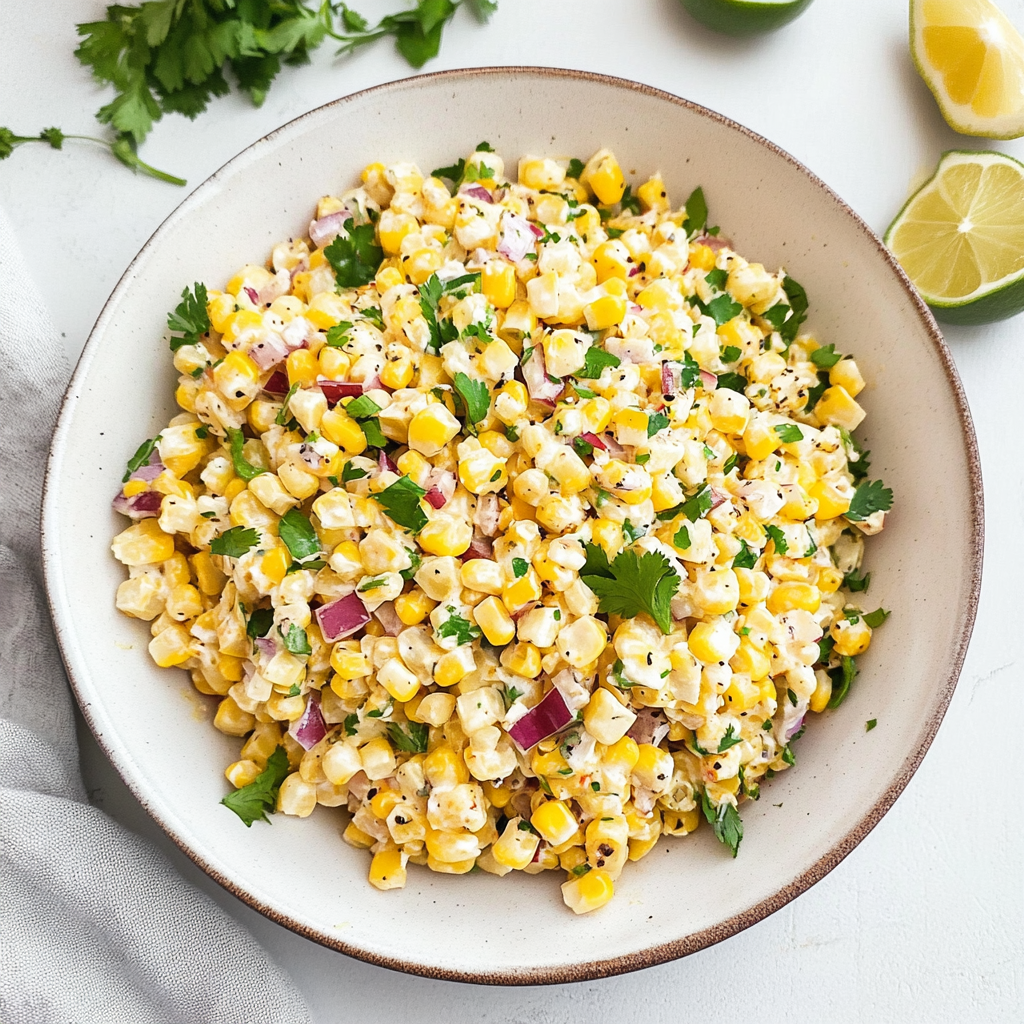 Recipe preparation for Mexican Corn Salad