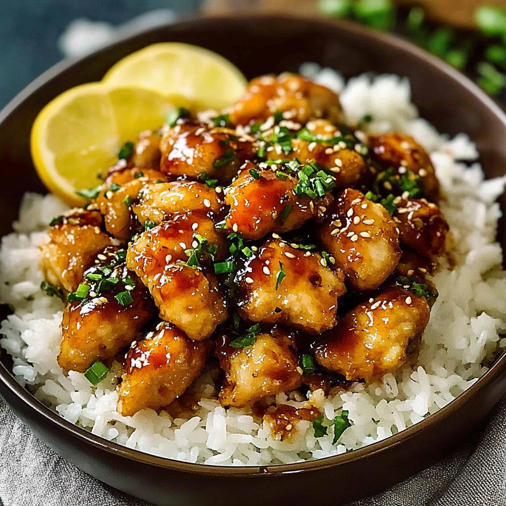 Recipe preparation for Honey Garlic Lemon Chicken