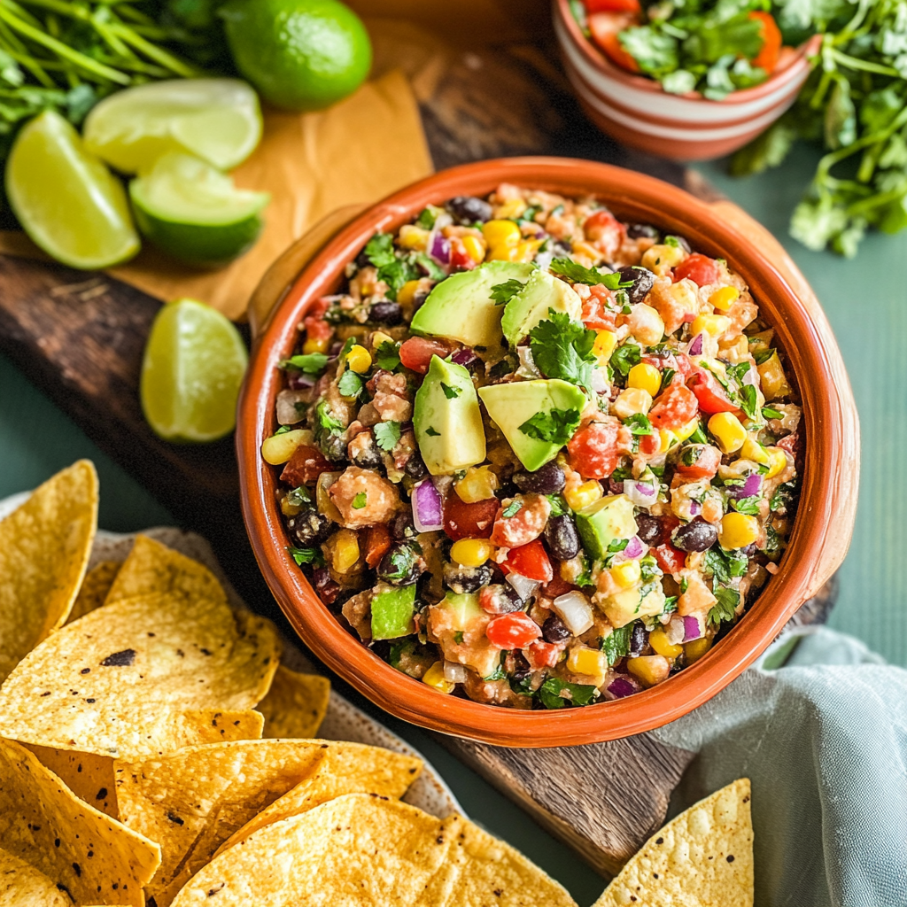 Recipe preparation for Texas Cowboy Caviar Dip