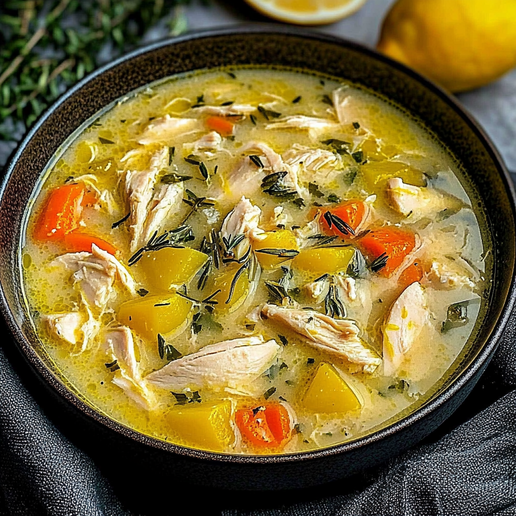 Recipe preparation for Greek Lemon Chicken Soup