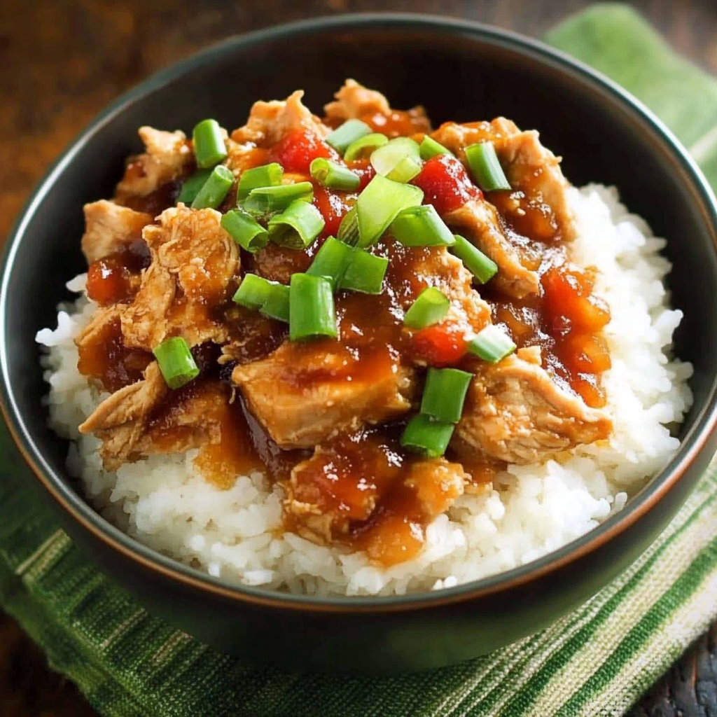 Recipe preparation for Crockpot Hawaiian Chicken Flavor