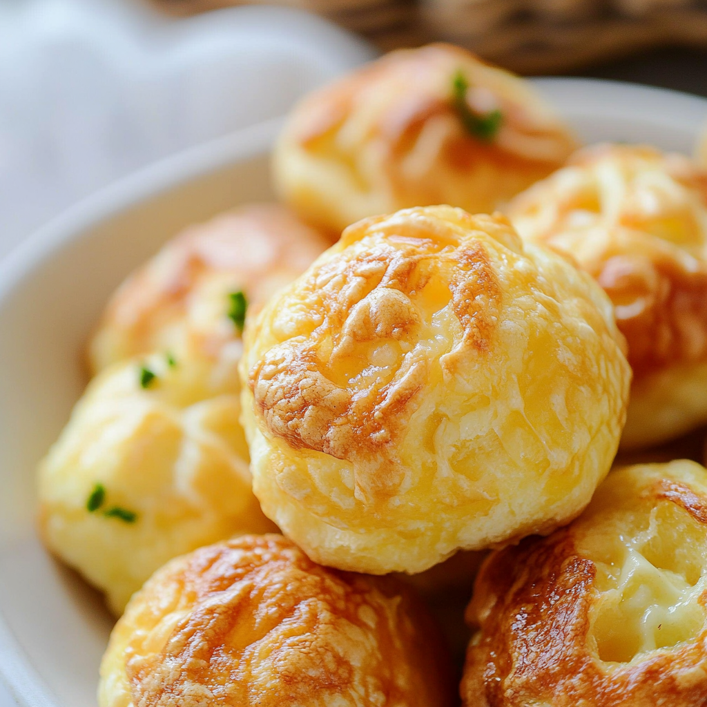 Recipe preparation for Homemade Cheese Puffs