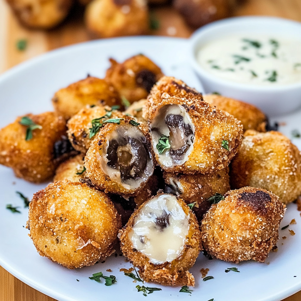 Recipe preparation for fried mushrooms