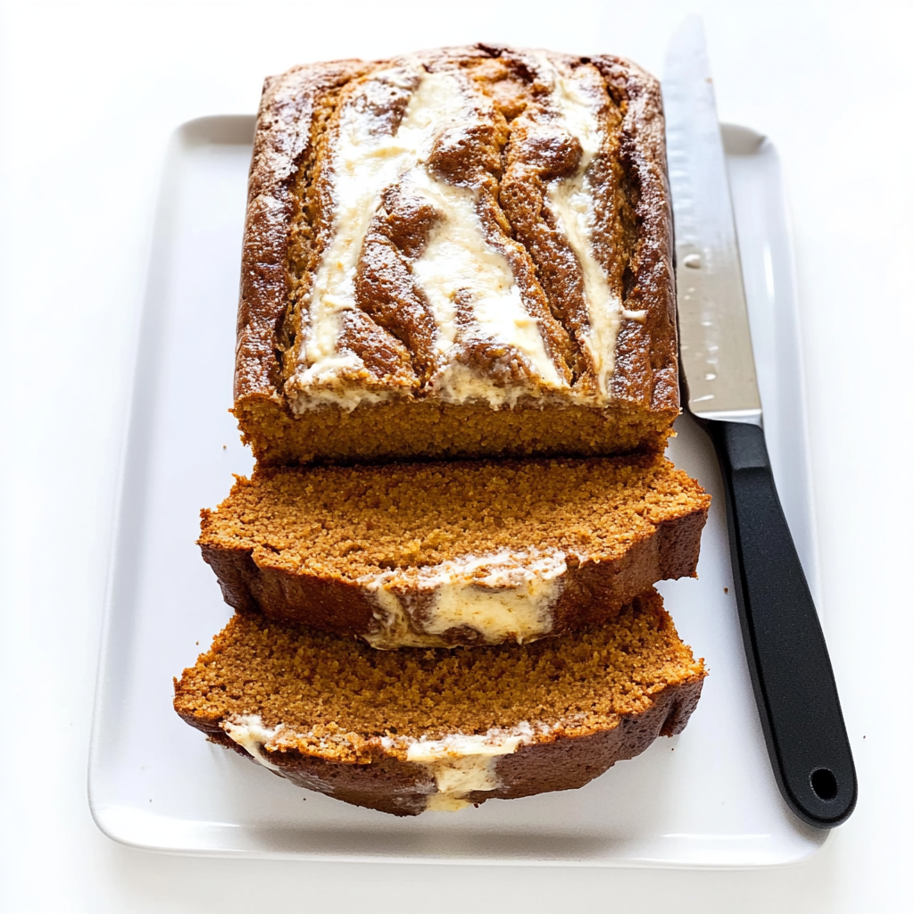 Recipe preparation for Pumpkin Cream Cheese Bread