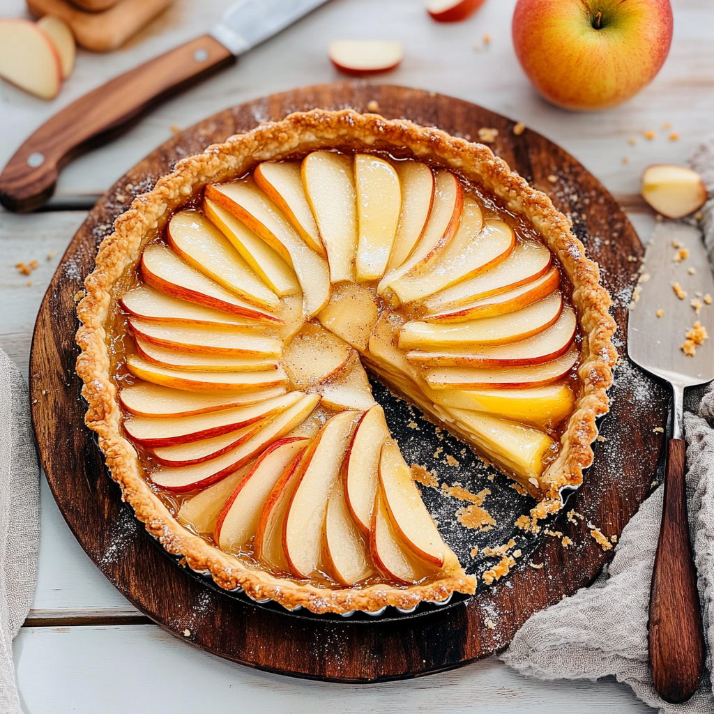 Recipe preparation for French Cinnamon Apple Tart