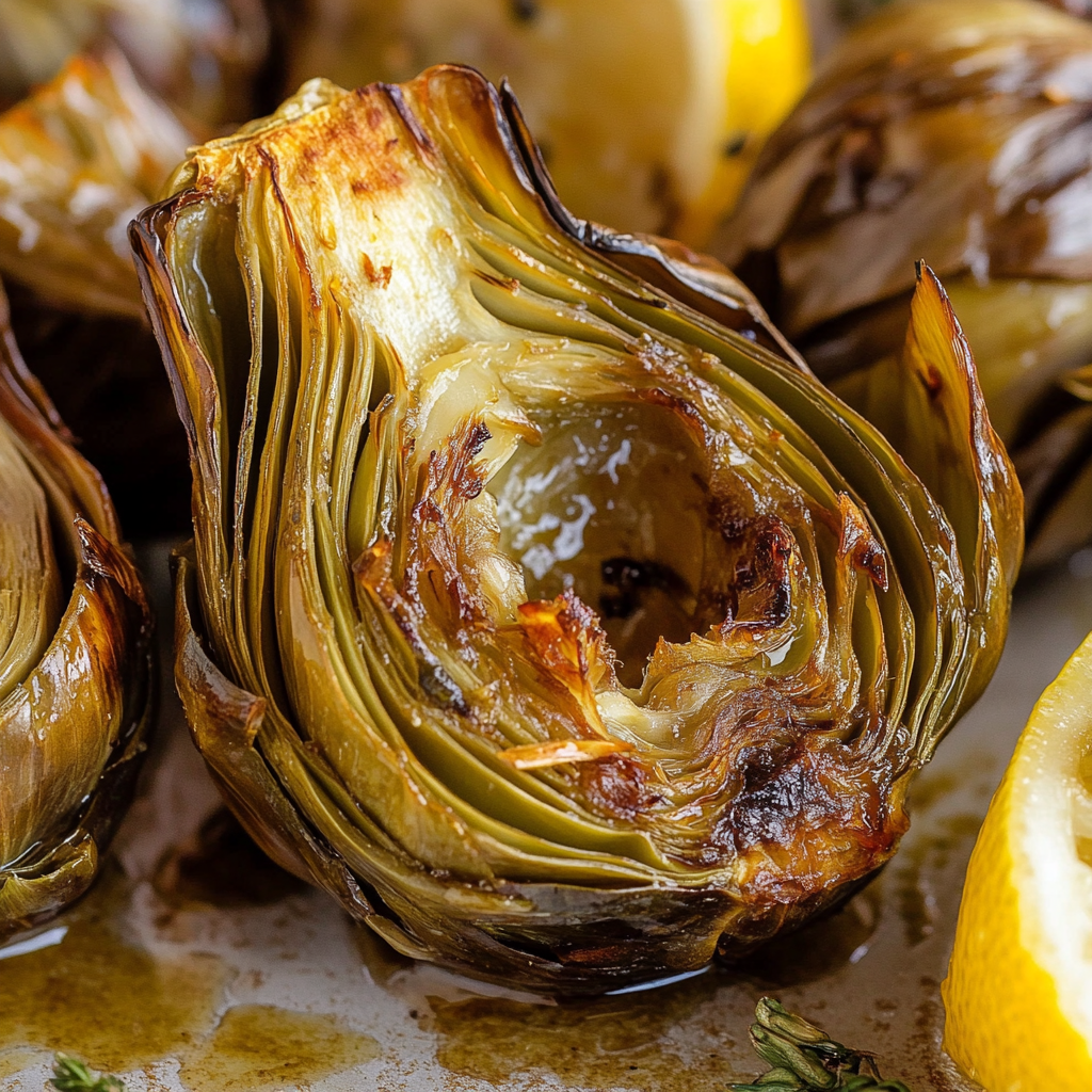 Recipe preparation for Oven Roasted Artichokes