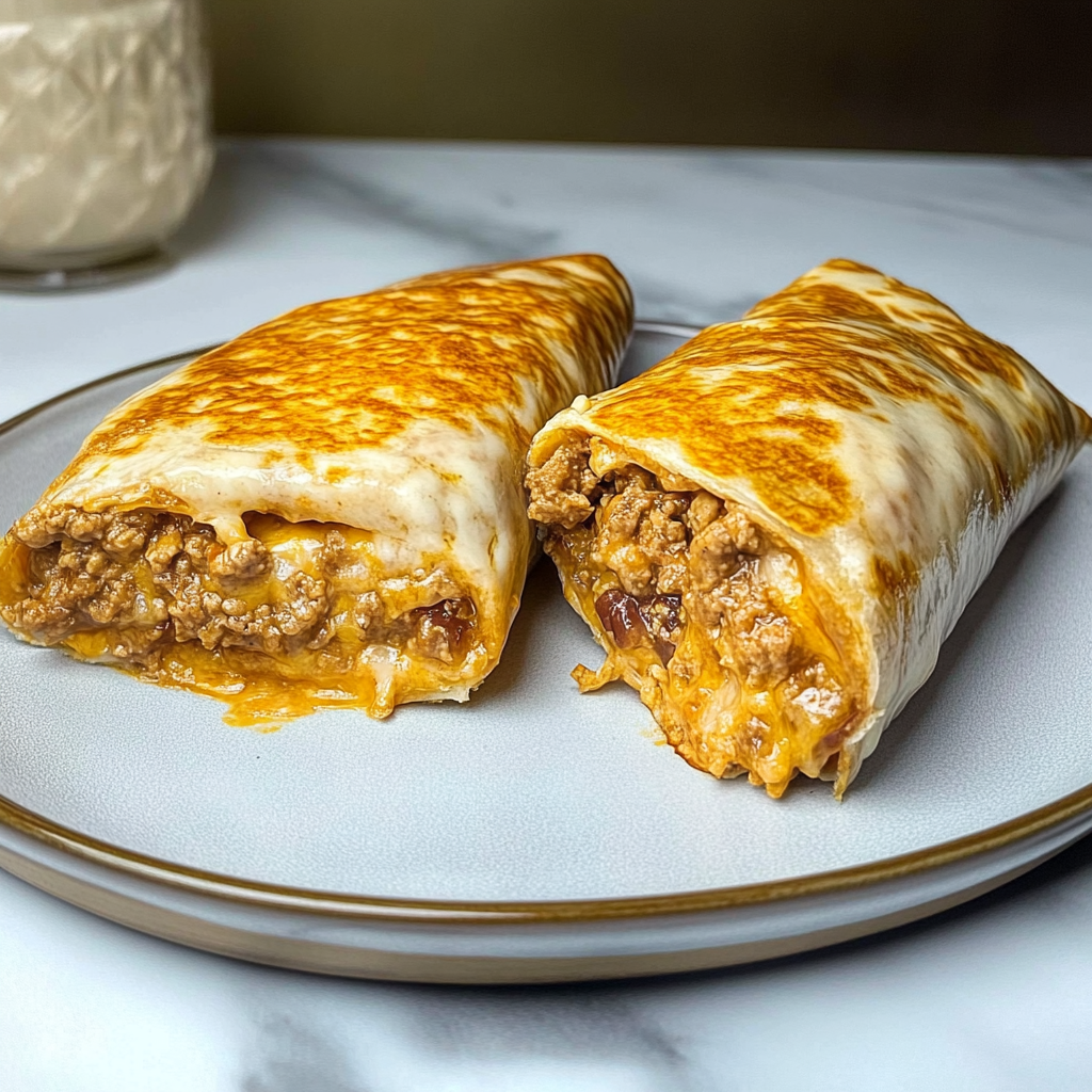 Recipe preparation for Grilled Cheese Burrito
