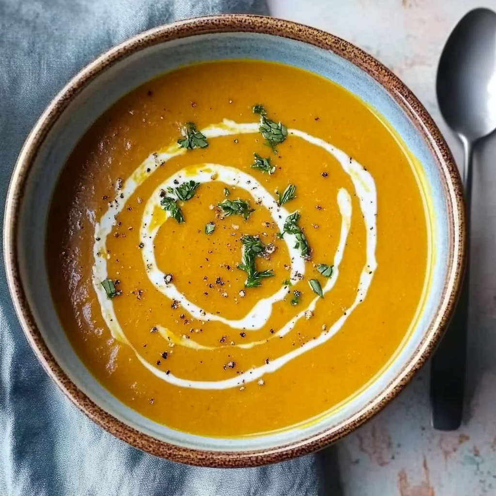 Recipe preparation for Cozy Slow Cooker Butternut Squash Soup