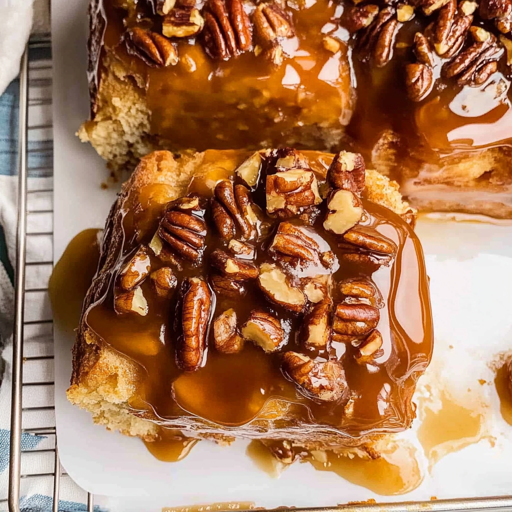 Recipe preparation for Caramel Pecan Sticky Buns Recipe