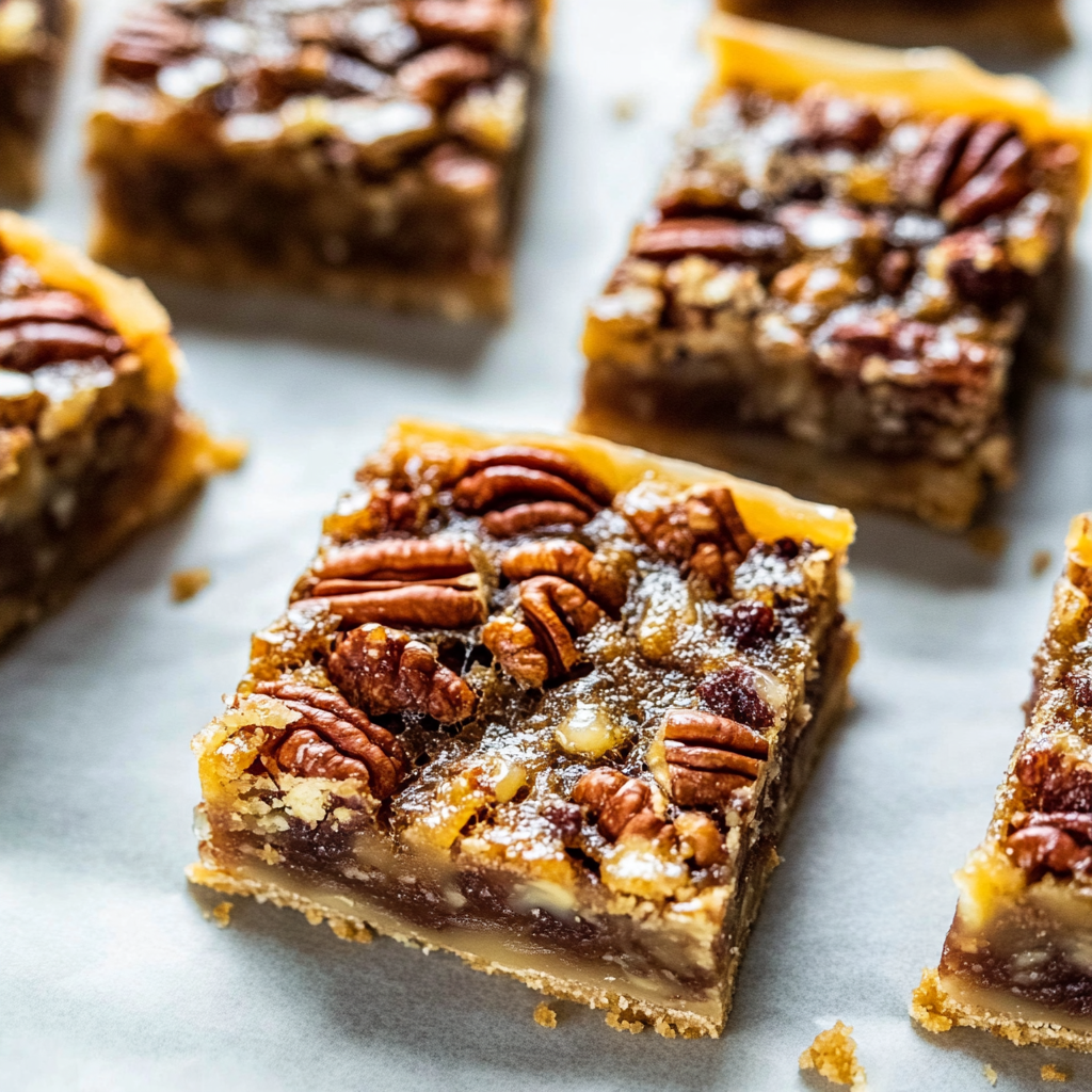 Recipe preparation for Pecan Pie Bars Recipe