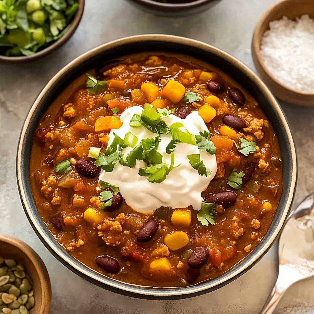 Recipe preparation for Hearty Pumpkin Chili Recipe