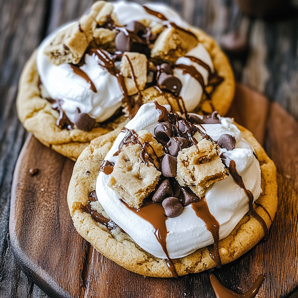 Recipe preparation for Chocolate Chip Cookie S’mores