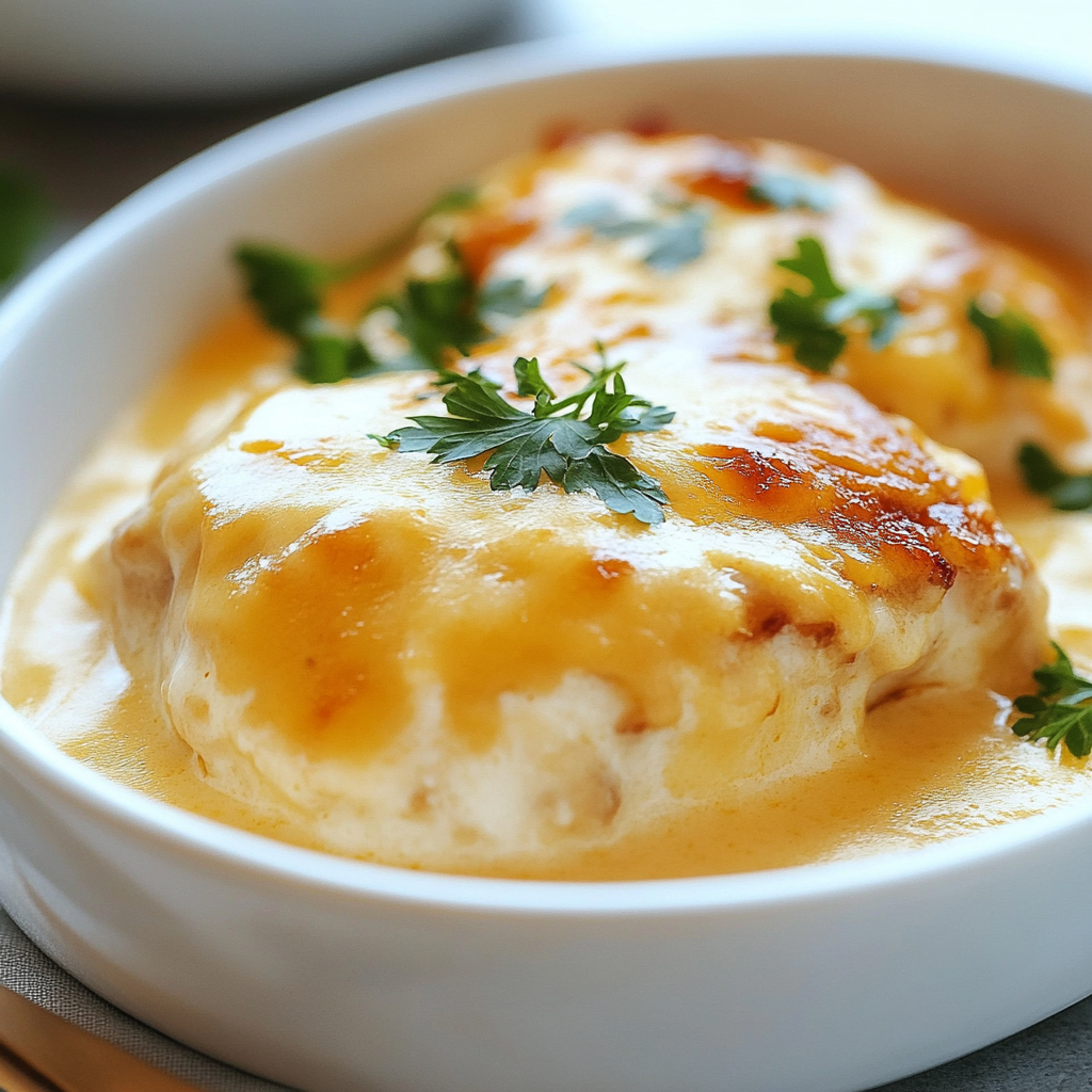 Recipe preparation for Cheesy Sour Cream Chicken