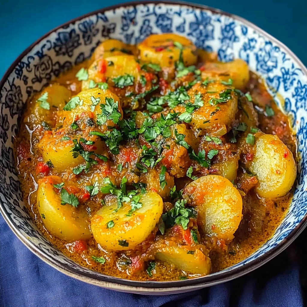 Recipe preparation for Dopiazeh Aloo Persian Potato Curry