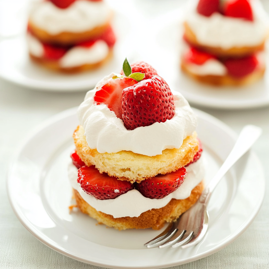 Recipe preparation for Homemade Strawberry Shortcake