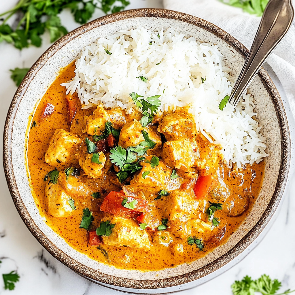 Recipe preparation for Coconut Chicken Curry