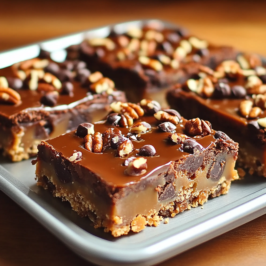 Recipe preparation for Easy Turtle Bars