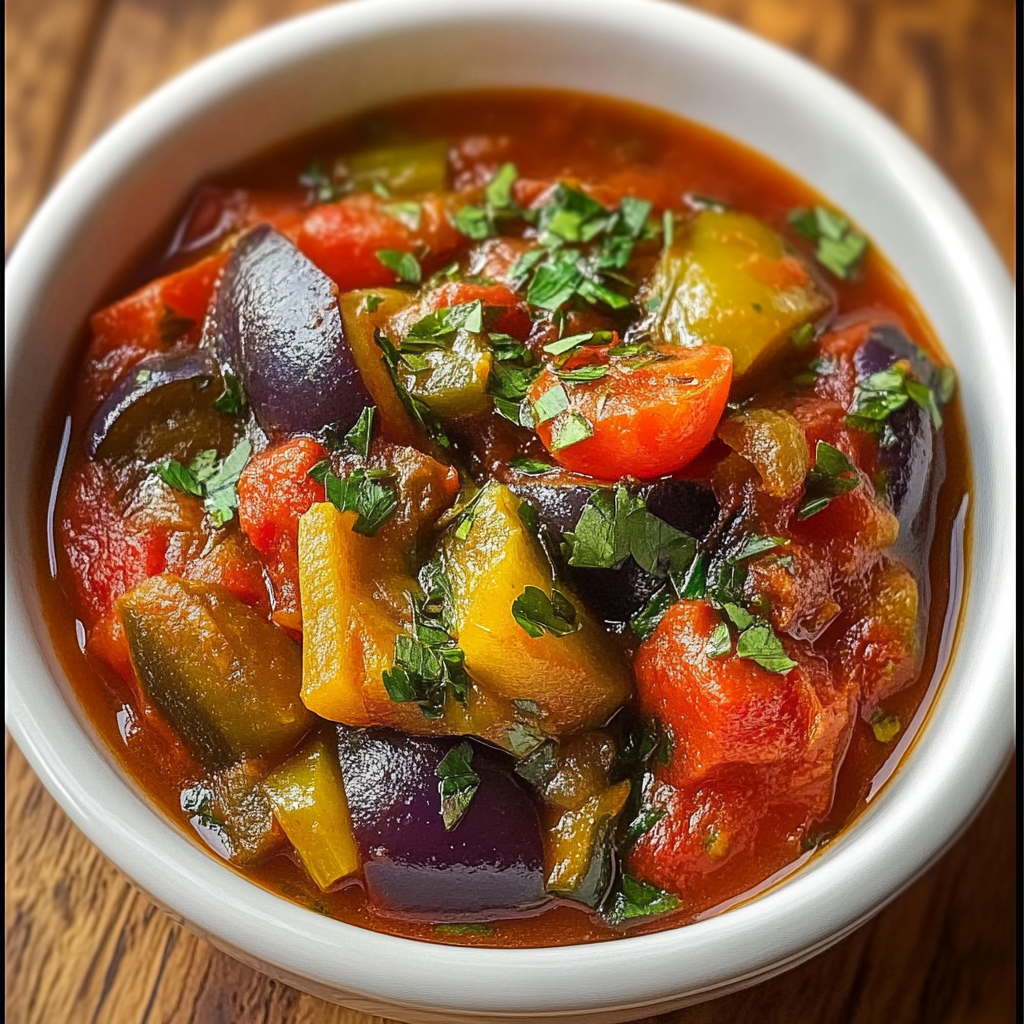 Recipe preparation for Rustic Mediterranean Vegetable Ratatouille Soup