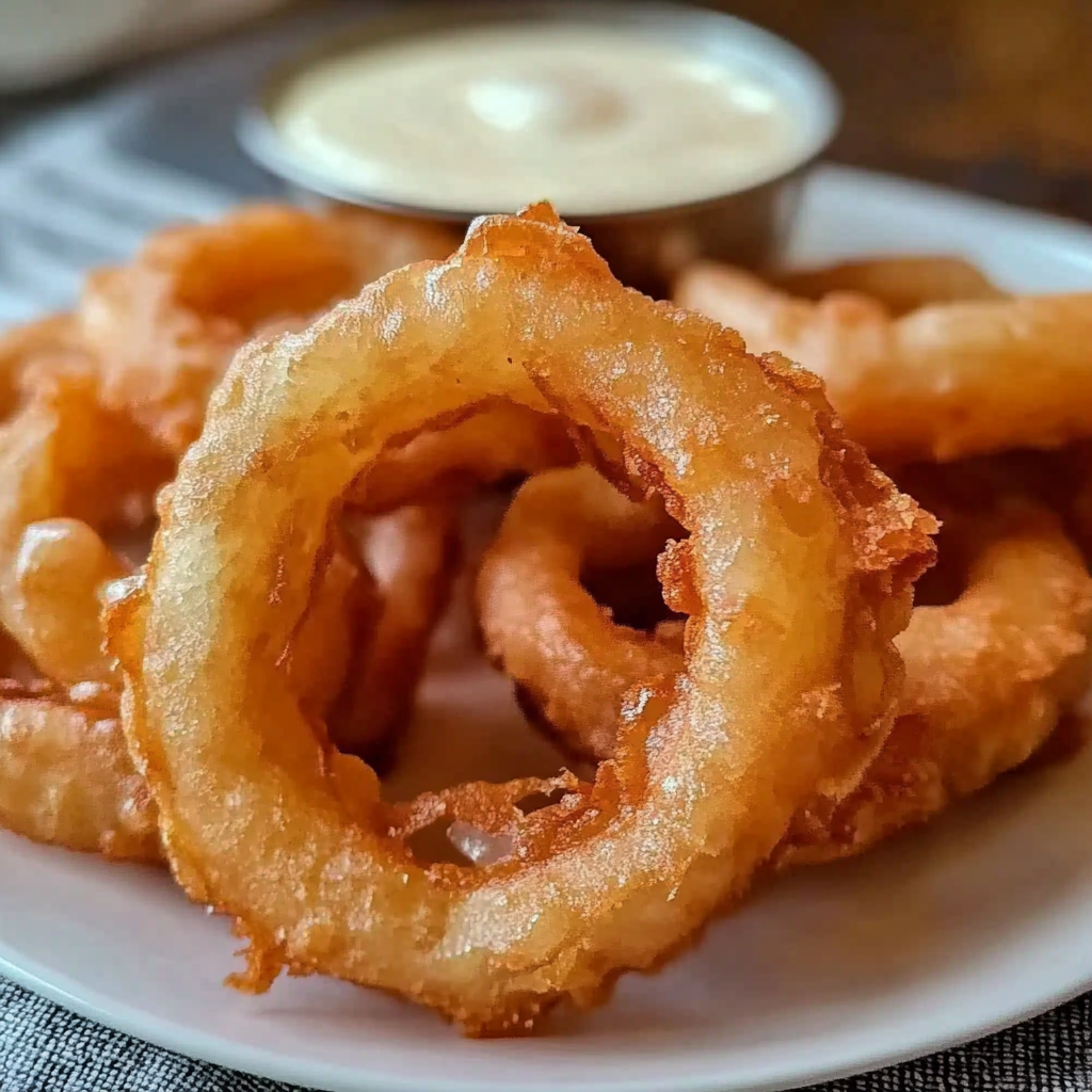 Recipe preparation for Beer Battered Onion Rings
