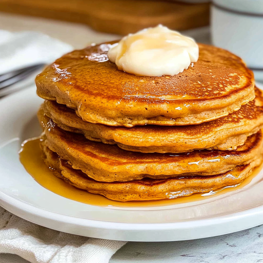 Recipe preparation for Pumpkin Pancakes