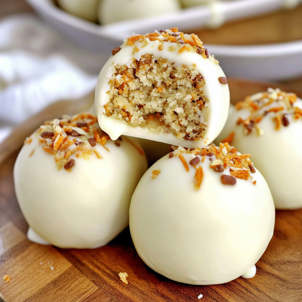 Recipe preparation for Carrot Cake Ball Truffles